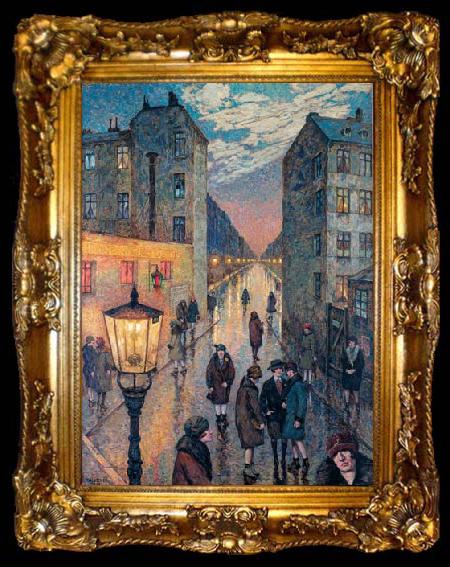framed  Hans Baluschek Grobstadtwinkel, ta009-2